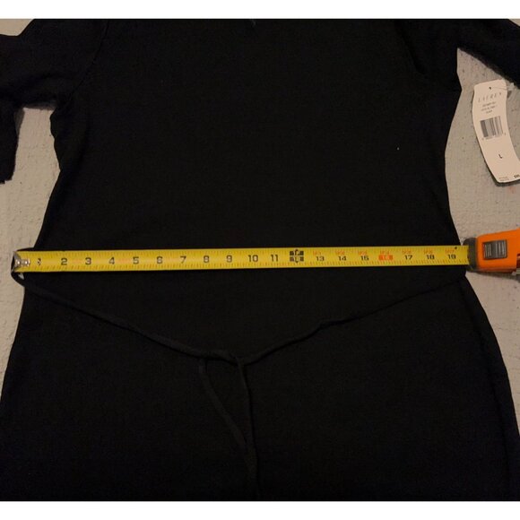 Lauren Ralph Lauren Womens Jersey 3/4 Sleeve/Zipper Shoulder/Black NWT - Picture 14 of 16